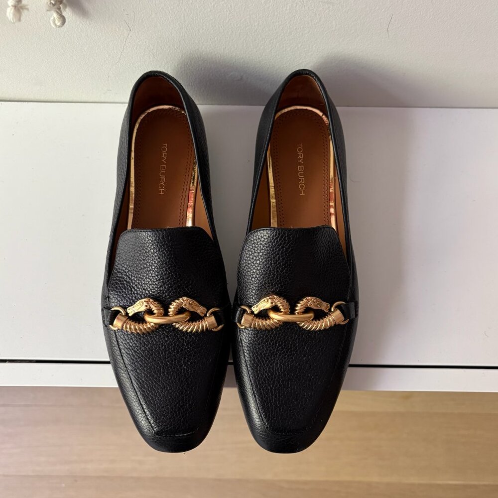 Brand New Tory Buch Jessa Loafer in Black Leather